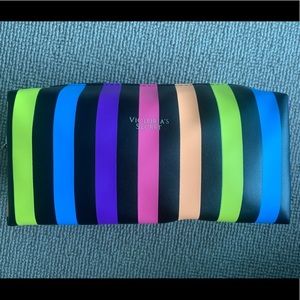 NEW Victoria’s Secret rainbow makeup case bag cosmetics clutch mascara bronzer